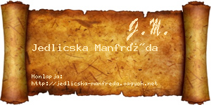 Jedlicska Manfréda névjegykártya